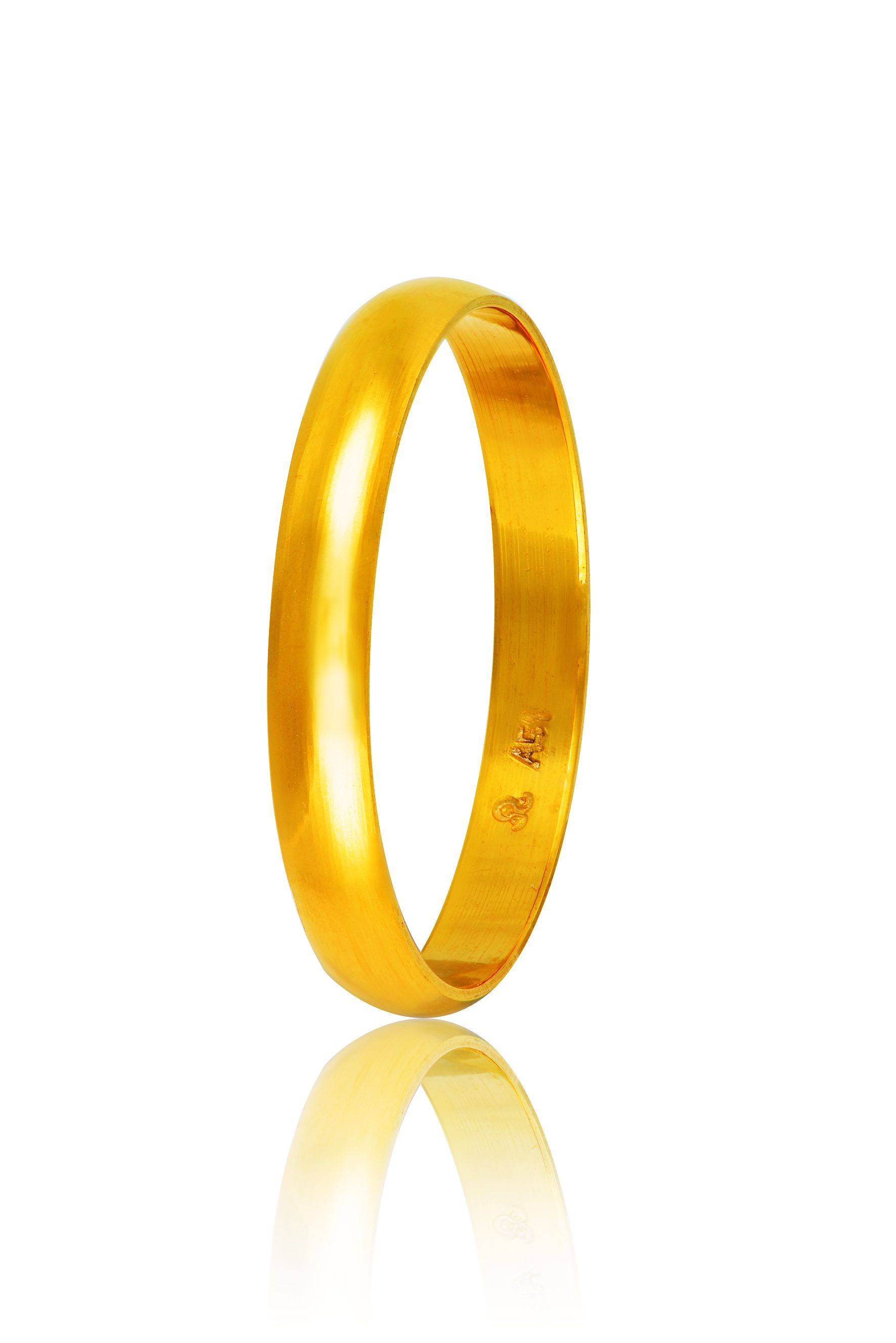 Golden wedding rings 3mm (code HR1Ay)